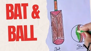 How to draw bat and Ball #art #drawingpainting#drawing #education #tutorial#easydrawing #easy