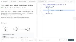 LeetCode 1290. [easy] Convert Binary Number in a Linked List to Integer