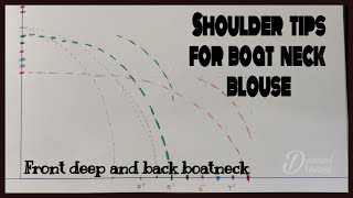 Shoulder tips for boatneck blouse(front deep neck and back boat neck)