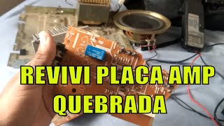 REVIVI uma placa Sony mhc grx55, como ligar placa quebrada.