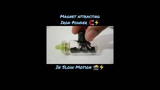 Magnet Attracting Iron Powder In Slow Motion 🧲⚡