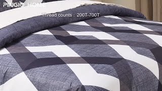 Black And White Branded Bedsheet | Pingio Home https://pingiohome.com/