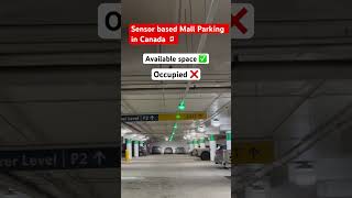 Sensor based mall parking in Canada 🇨🇦 #ytshorts #shorts #canadalife #newcomer