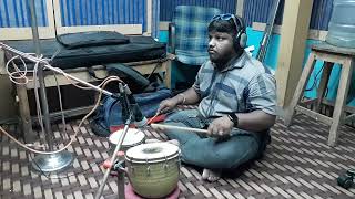 Casio Dinesh Playing Nagara In V.Digital Recording Studio At ECIL Singer&Writer Jakkula Mahesh