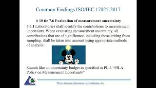 ISO/IEC 17025:2017 - Common Findings in Assessments