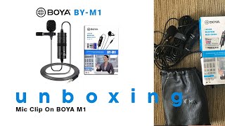 MIC CLIP ON  YUTUBER PEMULA | UNBOXING BOYA BY-M1 Lavalier Clip On Mic