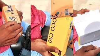 Flipkart Open Box Delivery POCO C50 Rs.2,999 Telugu | By Rajesh unboxing