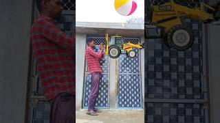 Falling tractor, jcb roller truck run and funny vfx video