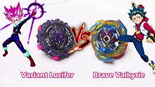 Brave Valkyrie Vs Variant Lucifer on Homemade Beyblade Stadium | Flame Beyblade Amazon.in