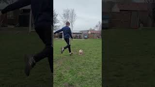 Cone volley top bin shot #football #trickshots #topbins #skills #challenge