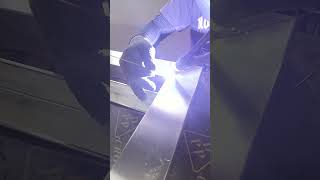 ACTUAL STAINLESS STEEL TIG WELDING GRADE 304 | STAINLESS GATE FRAME #shortvideo