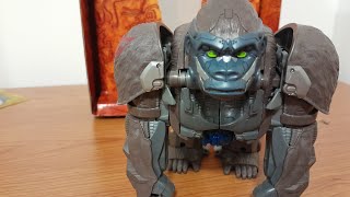 OPTIMUS PRIMAL TRANSFORMERS RISE OF THE BEASTS TOY unboxing and toy transformation