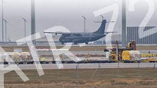 Alsie Express ATR-72 taking off from Leipzig/Halle airport (Germany)