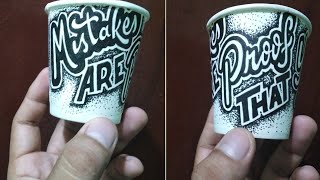 LETTERING DESIGN on PAPER CUP