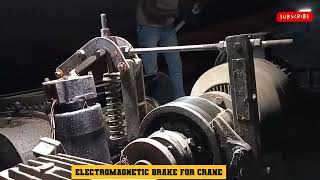 Electromagnetic Brake for crane | Brake adjusting for crane #crane #electromagnetic #engineering