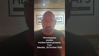 Helmet giveaway at Hemmingways 4 PM Saturday October 26,2024 here in Jomtien #jomtien #pattaya