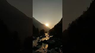 #most beautiful sunrise ever 🏞️🌞💗✨#love to travel 💕#himachalpradesh ✨#