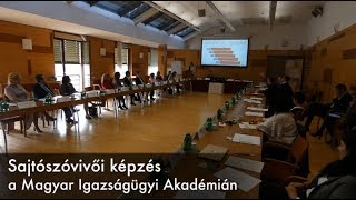 Sajtószóvivői képzés a Magyar Igazságügyi Akadémián