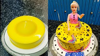 Barbie doll cake design | Barbie doll cake decorating | Barbie cake design | Doll cake #dollcake