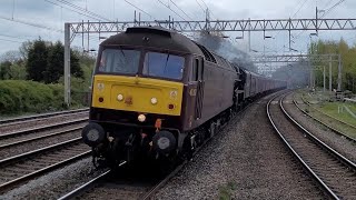 WCR Class 47, 47802 dragging 44932 & coaches through Rugeley Trent Valley