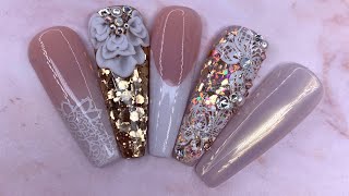 Bridal Acrylic Nails | Collaboration with Miss Lucy's