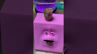 Most Satisfying Moment Creepy Face Bank Coins 🪙 So Cute So much Fun #trending #viralvideo #shorts