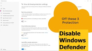 How to Disable or turn off Windows Defender in Windows 10