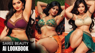 [4k] AI Art Lookbook Indian | AI Saree Beauty | AI Lookbook Indian Model | Zari Saree