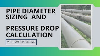 Pipe diameter sizing & Pipeline pressure drop calculation