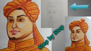 How to draw Swami Vivekananda Step by Step./ Kids Special Drawing