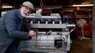 Gardner Engines: a water cooled exhaust manifold.