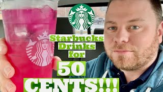 Starbucks® DRINK FOR .50 CENTS - Life HACK - Mango Dragonfruit Water - Must or Bust