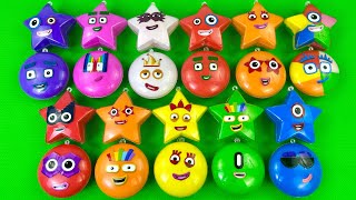 Rainbow Circle Mix Twinkle Star: Looking For Numberblocks Slime - Satisfying Video Slime ASRM