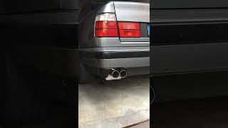 BMW E34 520 M50B20 First Start Cold Start Eisenmann Exhaust