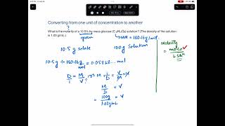 How to convert from percent mass to molarity