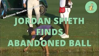 Jordan Spieth Removes Abandoned Ball From Penalty Area - Golf Rules Explained