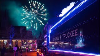 V&T Railroad's Electric Holiday Train O' Lights in Virginia City, Nevada