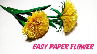 How To Make Easy Paper Flower | Paper Crafts | Diy Works