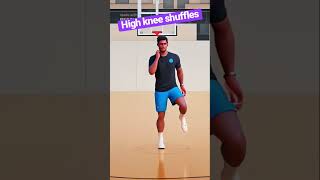 High knee shuffles #elempe #physicaleducation #teachingideas #fitness #workout #athletic