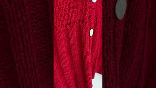 Red Knitted Cardigan Size S M