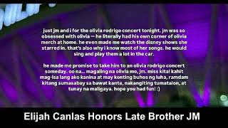 Elijah Canlas Honors Late Brother JM at Olivia Rodrigo’s Concert