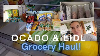 OCADO & LIDL GROCERY HAUL | ORGANISED FRIDGE TOUR!