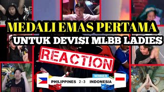 KELAAZZZ,,,, TIMNAS INDONESIA🇲🇨 DEVISI MLBB LADIES MERAIH MEDALI EMAS|REACTION STREAMER MLBB-mlbb-