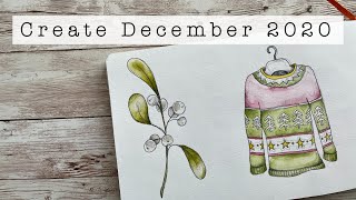 Create December #1 | Ballpoint pen and watercolor illustrations