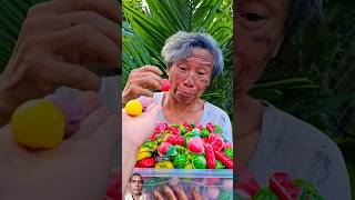 grandpa and eye candy, strawberry candy, watermelon candy, dinosaur eggs, hot dogs part2 #shorts​