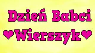 Wiersz na Dzień Babci