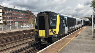 444032 is seen leaving Eastleigh as 450072 passes on the Up fast 03/05/21