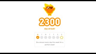 2300 Días de Racha - Duolingo - Coreano, Francés, Japonés, Italiano e Inglés