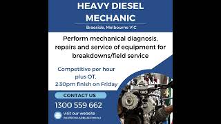 Heavy Diesel Mechanic | Braeside, Melbourne