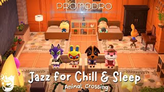 Jazz Music for Chill & Sleep 💤 Cozy Living Room + Relaxing Animal Crossing Music & Rain Sound ☔